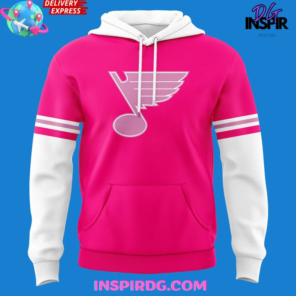 -St. Louis Blues Pink At The Rink 2024 Hoodie