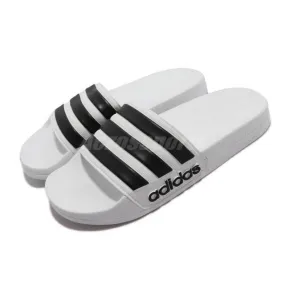 adidas Adilette Shower White Black Men Unisex Slip On Wa...