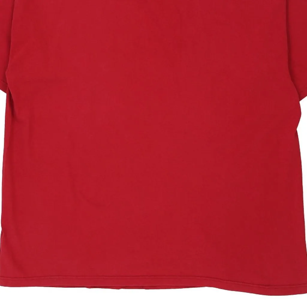 Adidas Spellout T-Shirt - 2XL Red Cotton