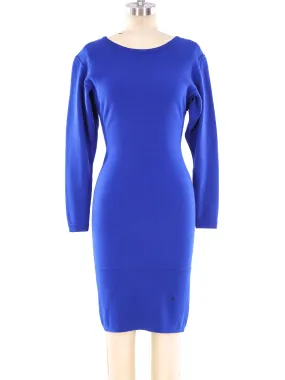 Alaia Royal Blue Sweater Dress