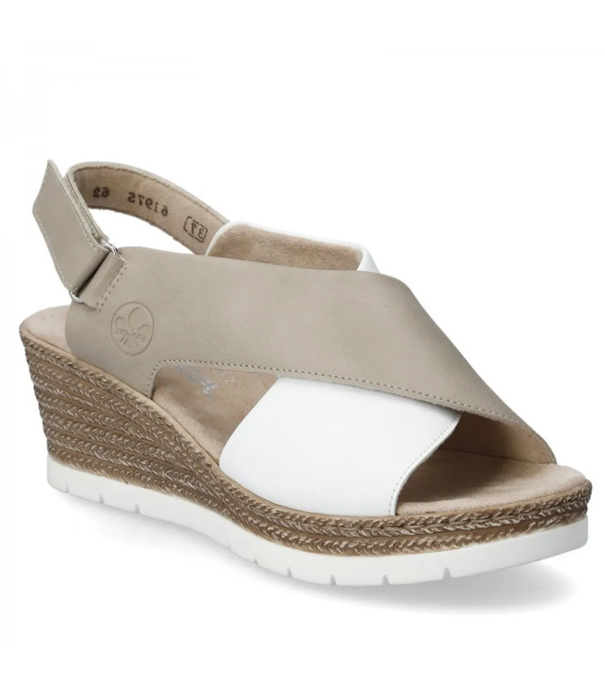 Anatomical Sandal Rieker - White/Cognac 61975-62