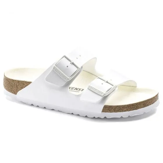 Birkenstock Womens Arizona Birko Flor Triples White Sandals 