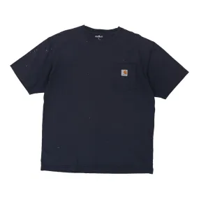 Carhartt T-Shirt - Large Navy Cotton