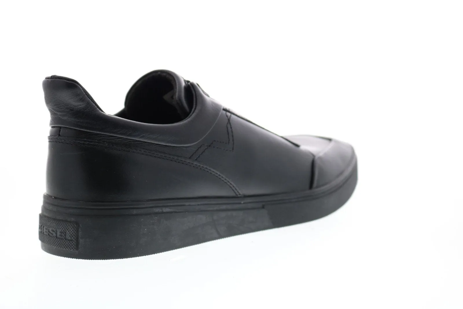 Diesel Fashionisto S-Hype On Mens Black Leather Slip On Lifestyle Sneakers Shoes