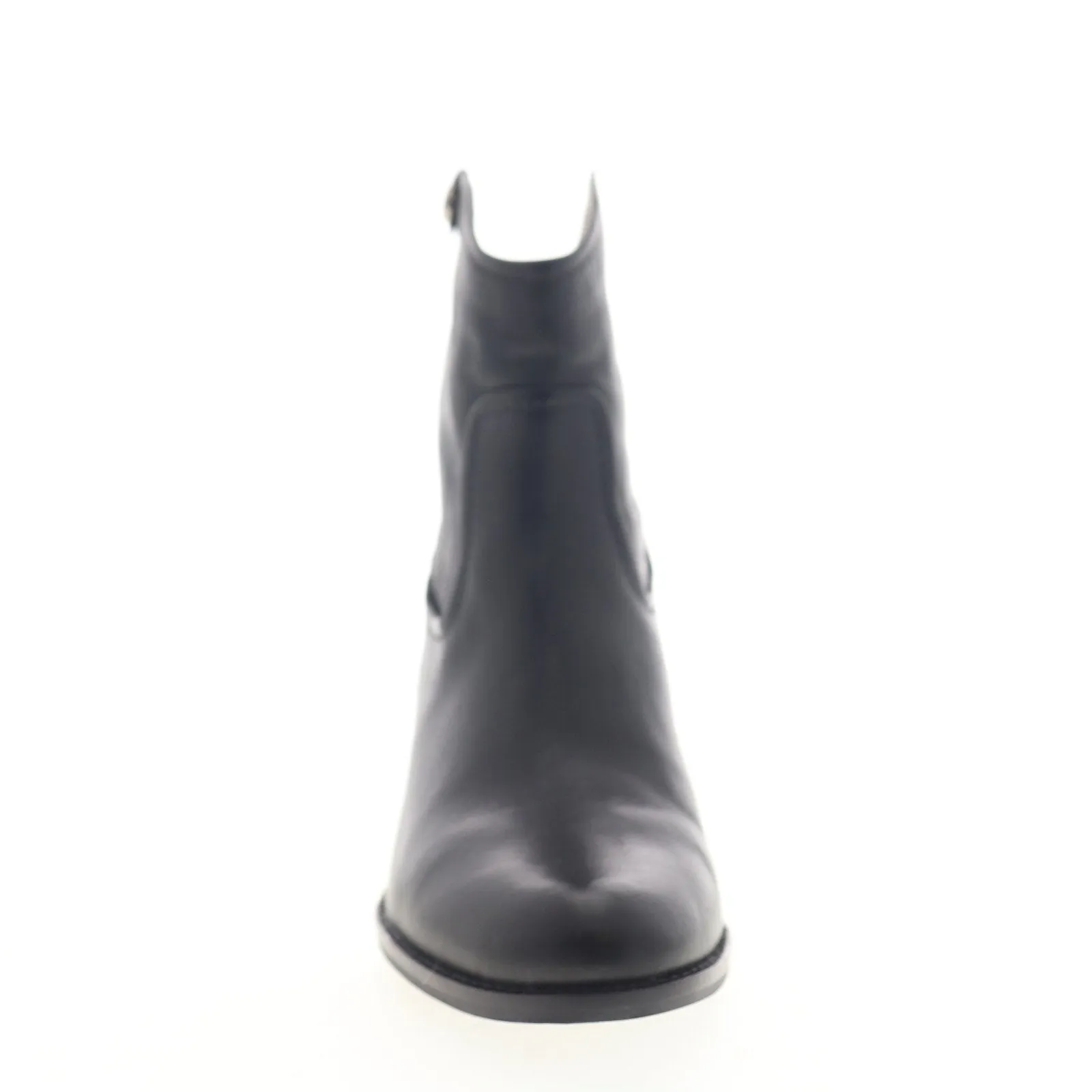 Frye Jolene Pull On Short 70488 Womens Black Leather Slip On Booties Boots