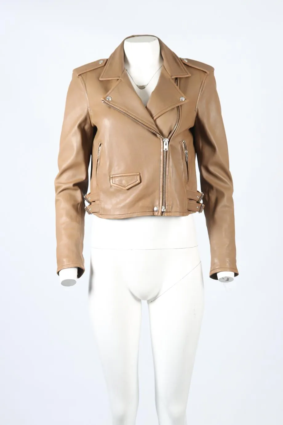 IRO LEATHER BIKER JACKET FR 42 UK 14