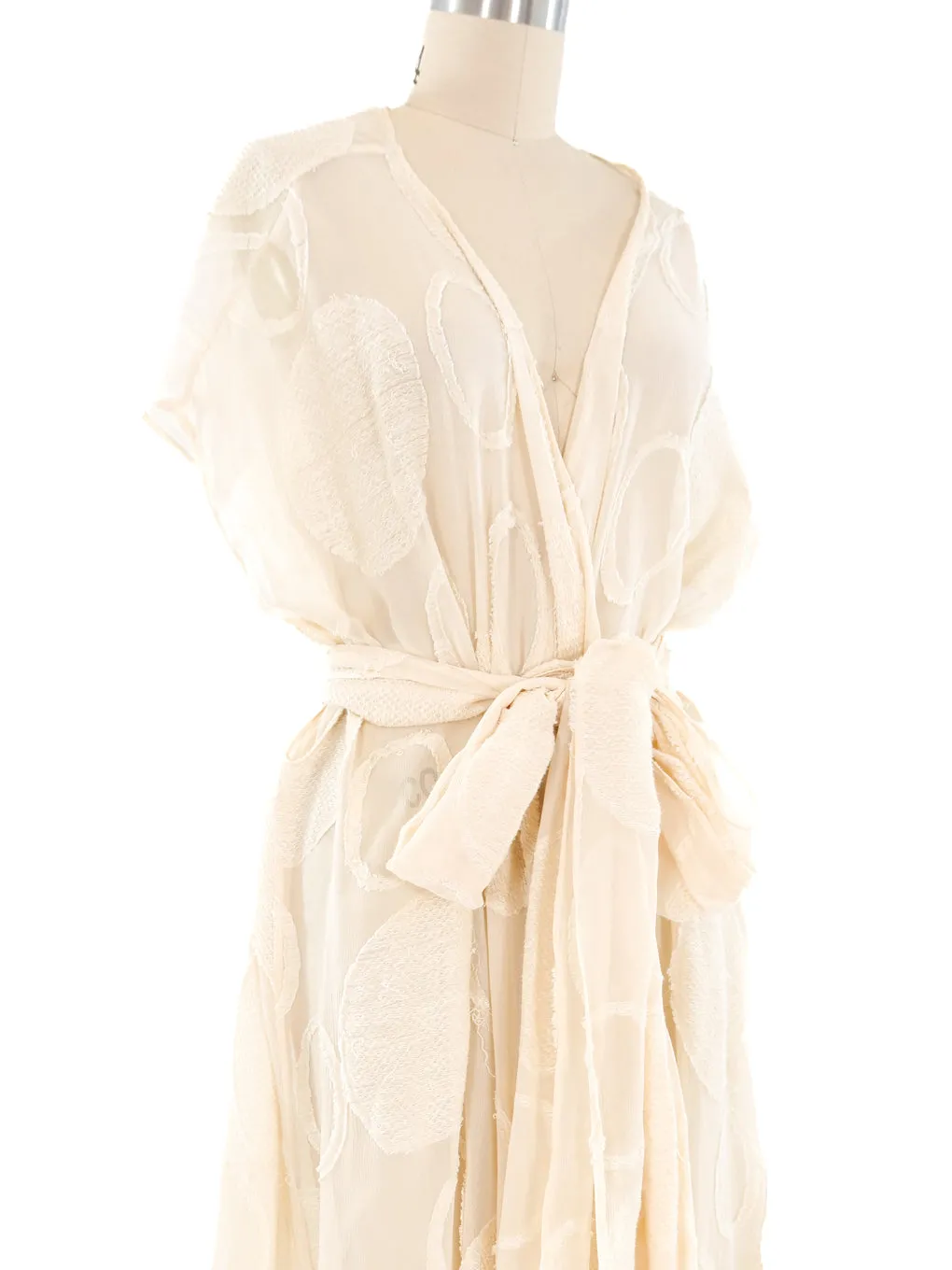 Ivory Silk Chiffon Duster