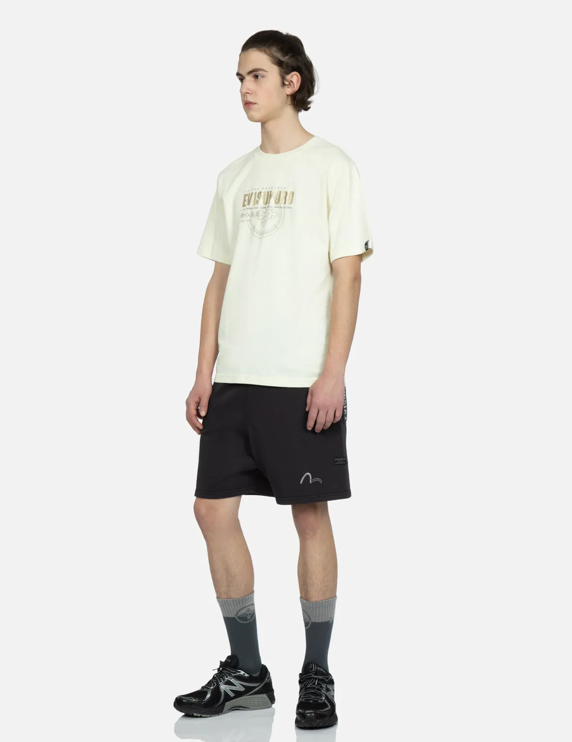 Logo and Kamon Print T-Shirt