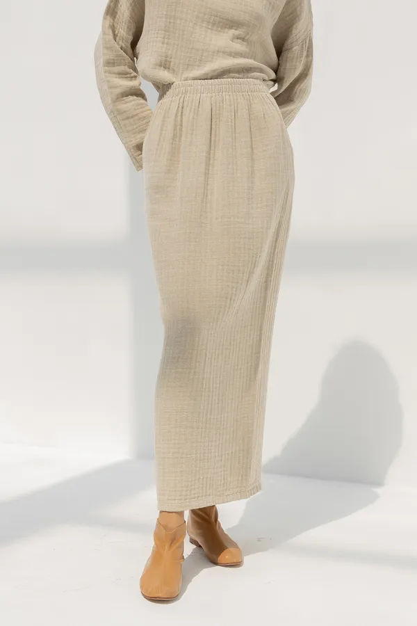 Long Skirt - Natural