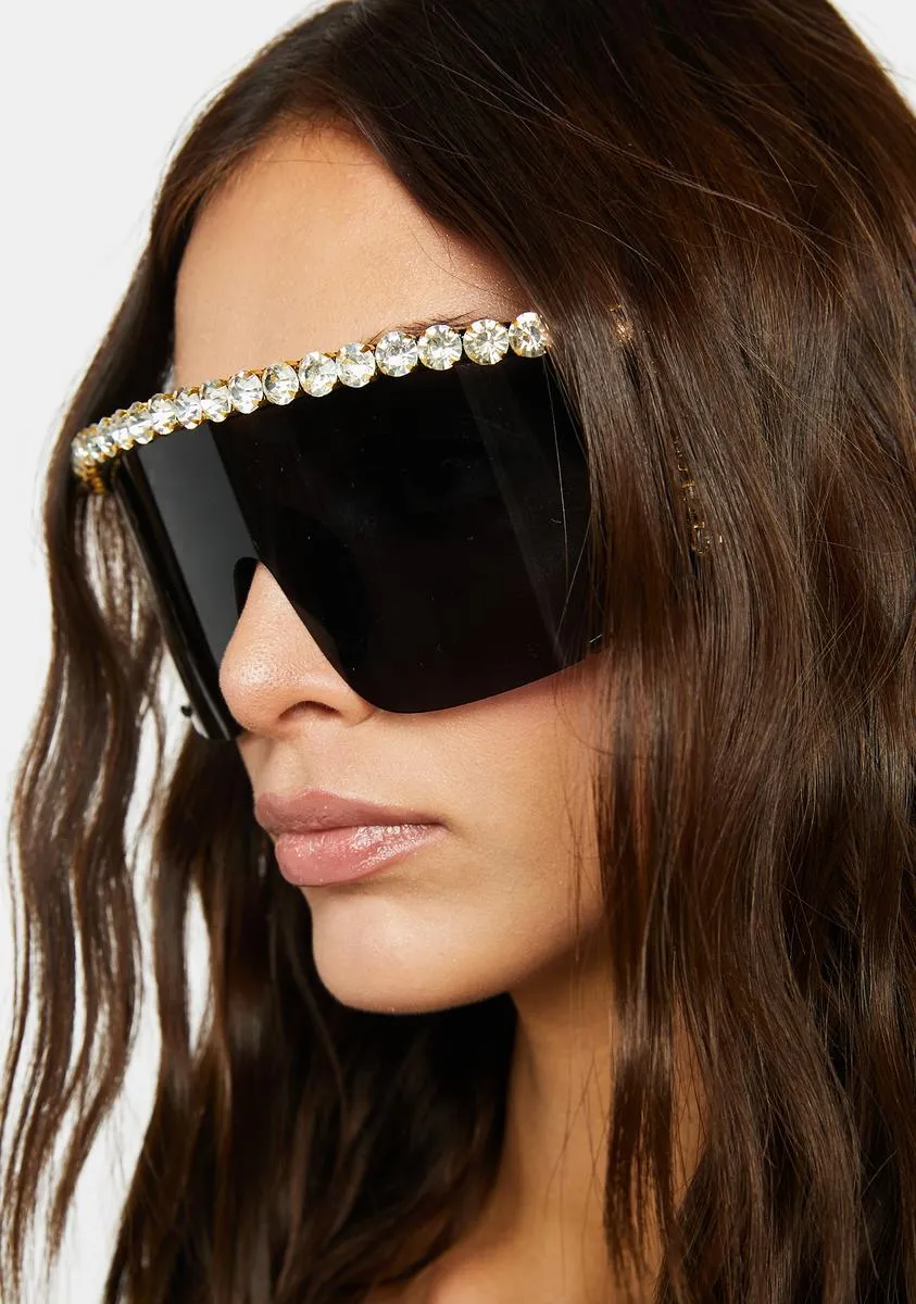 Midnight Melting Point Shield Sunglasses-