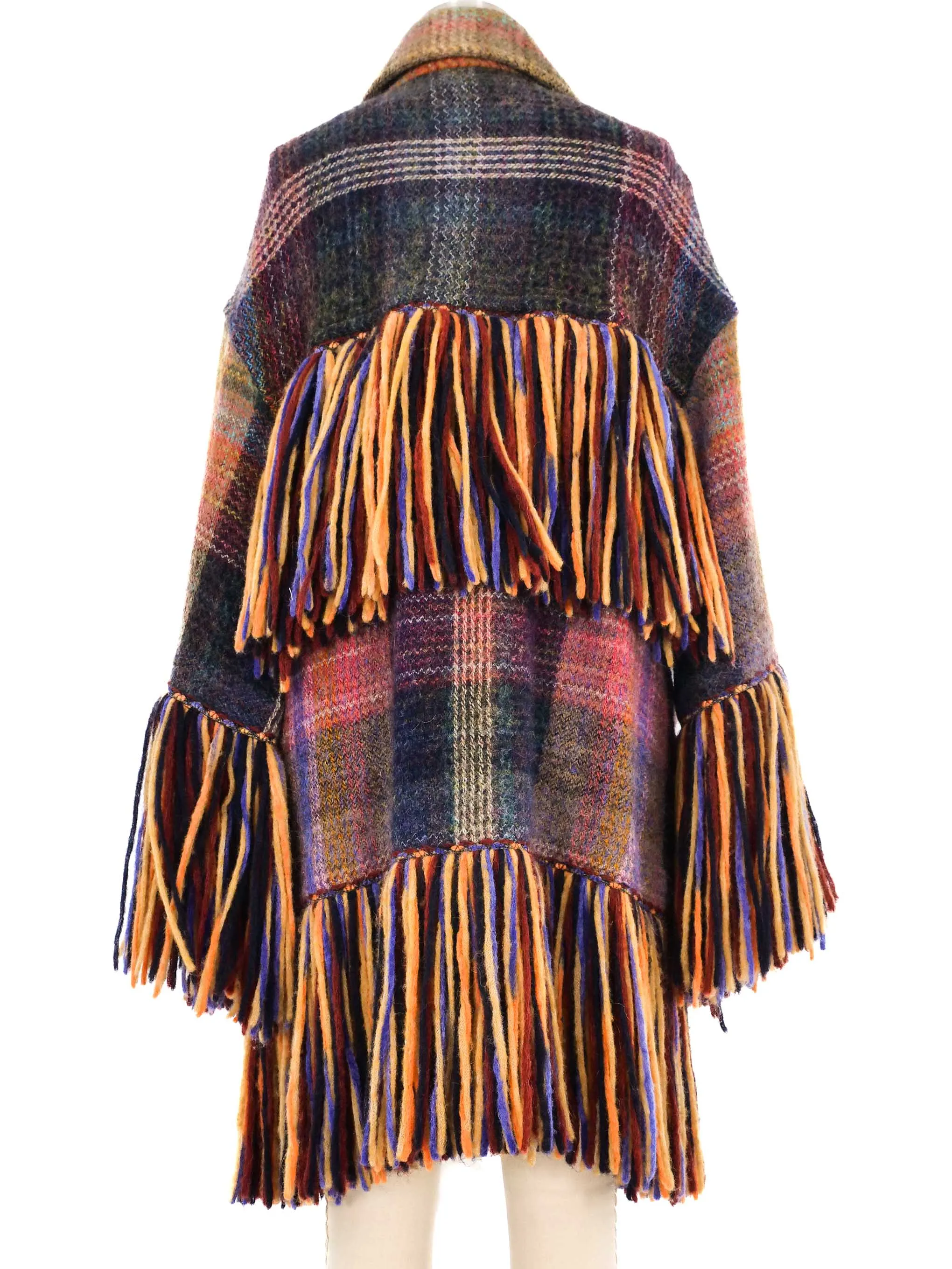 Missoni Fringed Plaid Coat