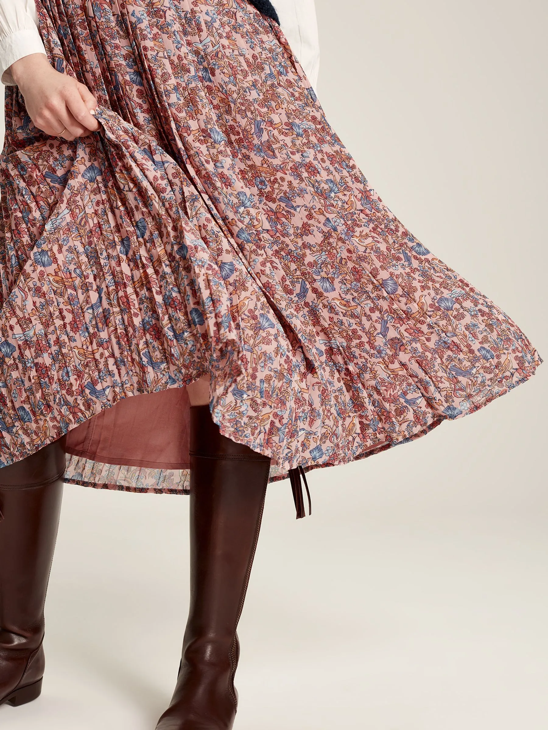 Pink Pleated Skirt