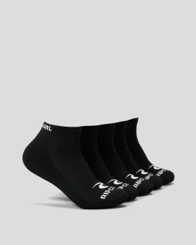 Rip Curl Brand Ankle Socks 5 Pack