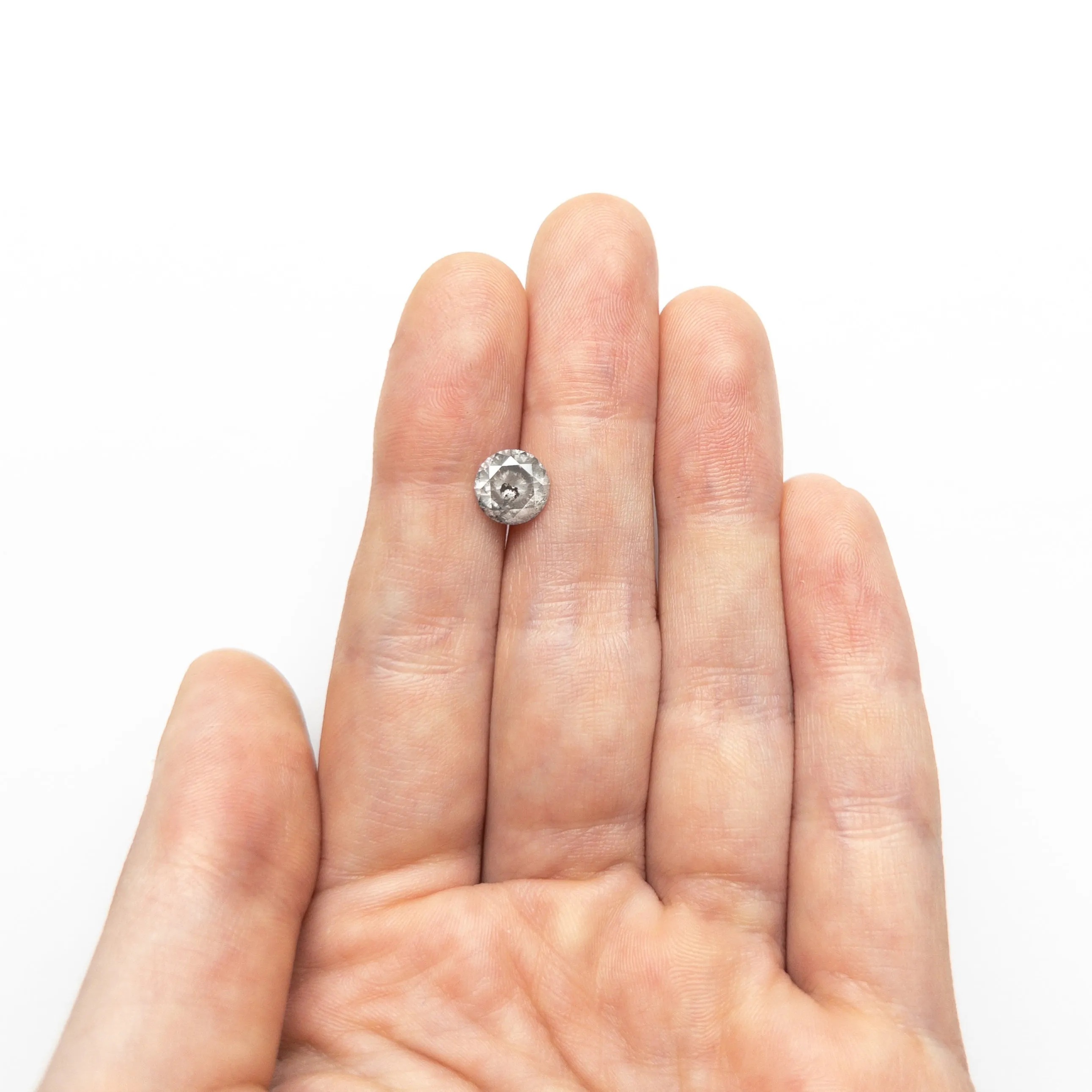 Salt and Pepper Brilliant Diamond - 1.61ct Round