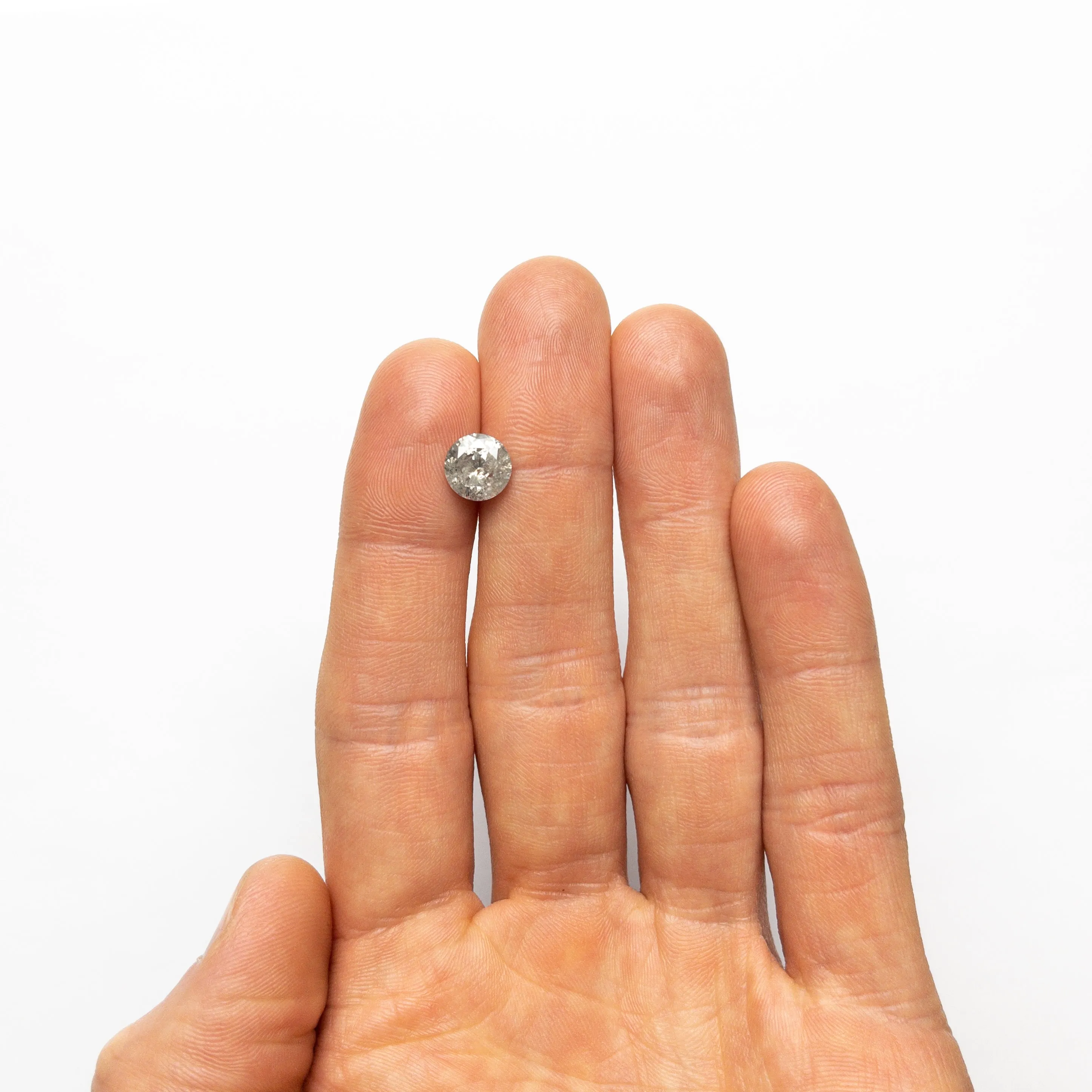 Salt and Pepper Brilliant Diamond - 2.13ct Round
