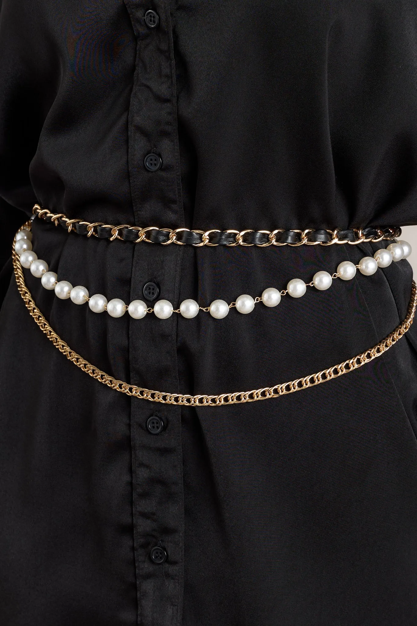 Scary Good Gold Layered Chain Belt