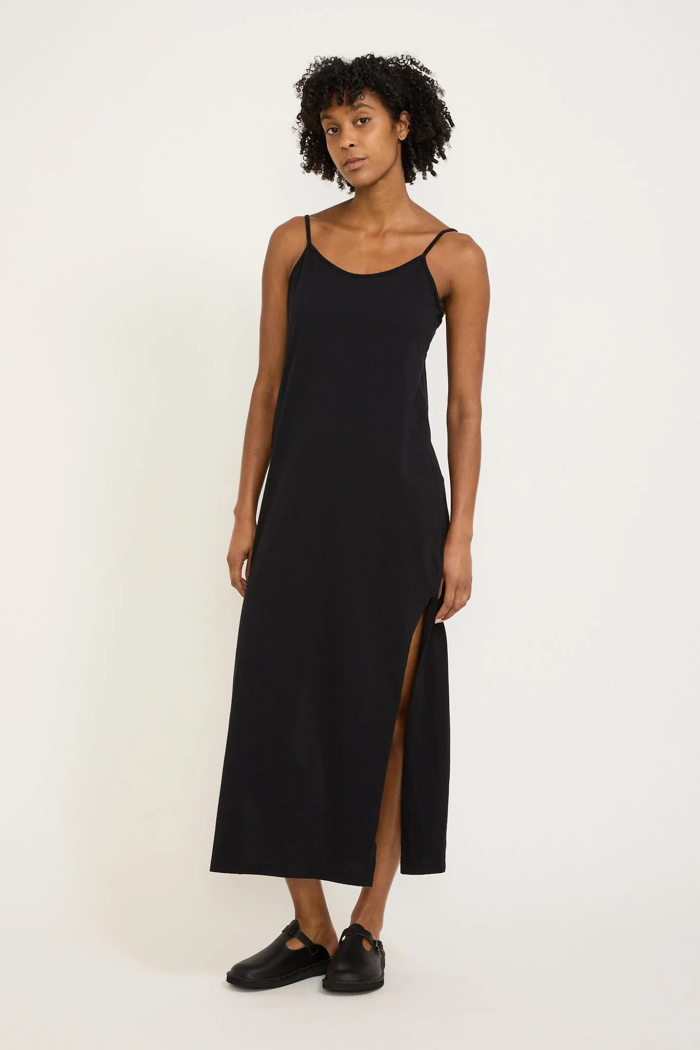 Slip Boxy Longerline Tank Dress Black