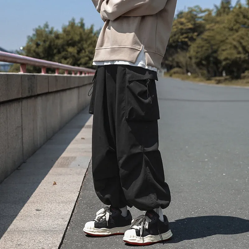 Straight Elastic Ankle Style Baggy Pants