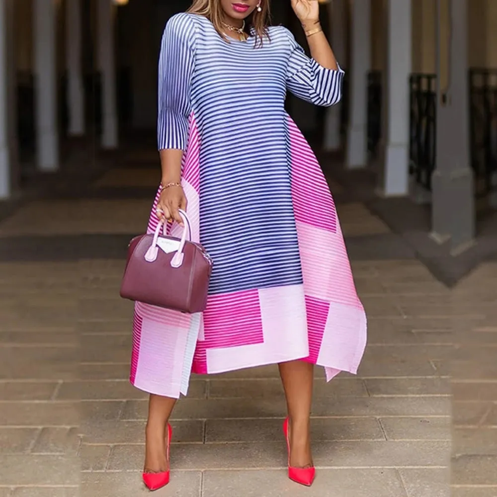 Striped Midi Dress