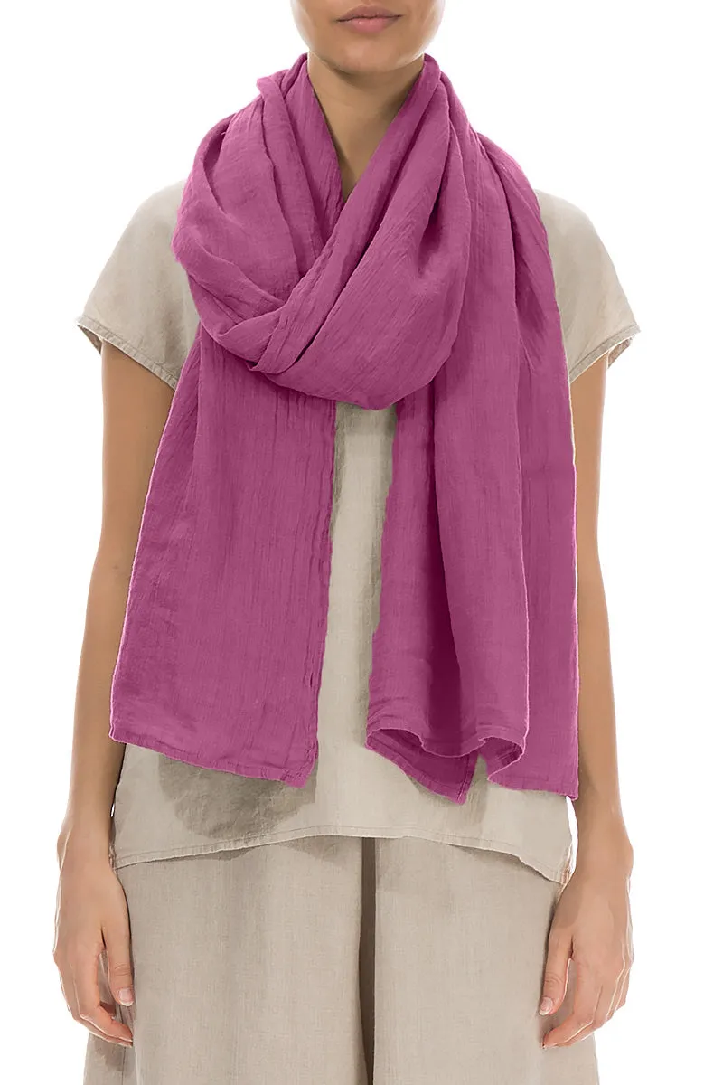 Wild Berry Soft Gauze Linen Scarf